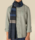 Blue Stripe/Brown