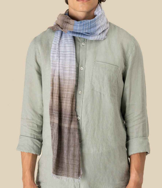 Spasso Brown Double Striped Scarf
